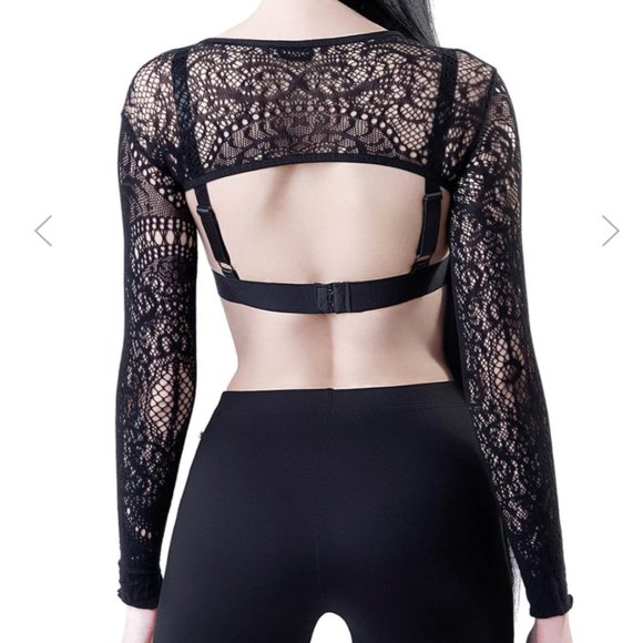 Killstar Sexy Eris Black Lace Bolero XS-M NEW - Picture 2 of 3